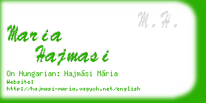 maria hajmasi business card